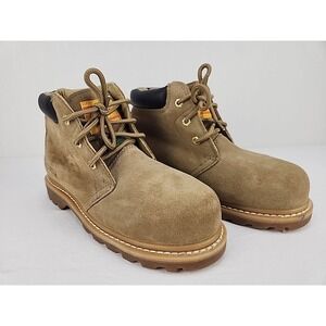 Mens Size 8 Steel Toe‎ Snap On Safety Boots Suede